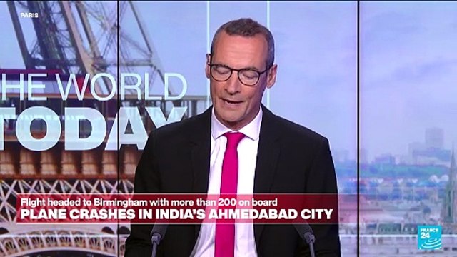 Air India plane headed for London crashes at India's Ahmedabad airport