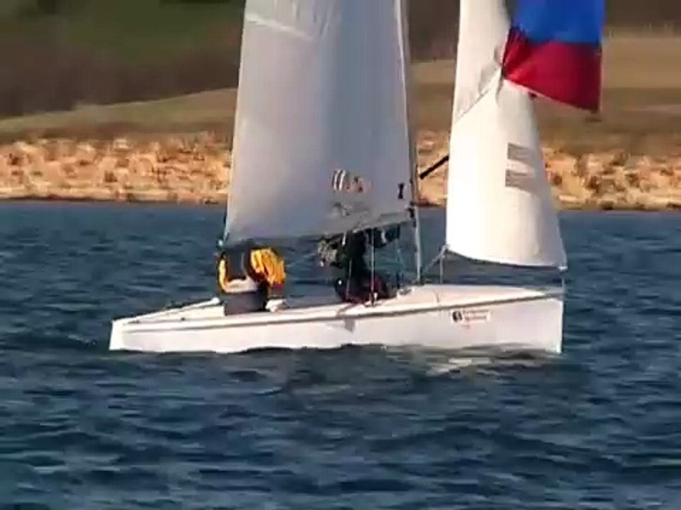 Lark Dinghy Sailing Action