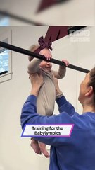 7-Month-Old Baby Holds Gymnastics Bar For 11 SECONDS!