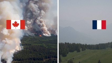 La France touch�e par les fum�es des gigantesques incendies au Canada