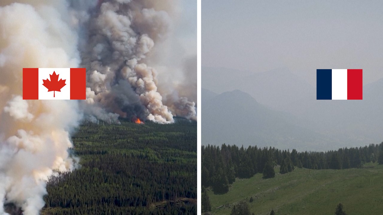La France touch�e par les fum�es des gigantesques incendies au Canada