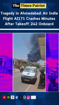 Tragedy in Ahmedabad: Air India Flight AI171 Crashes Minutes After Takeoff; 242 OnboardBREAKING: Tragedy strikes as Air India flight AI171 (Boeing 787) from Ahmedabad to London crashes near Meghaninagar minutes after takeoff. The jet, carrying 242 people