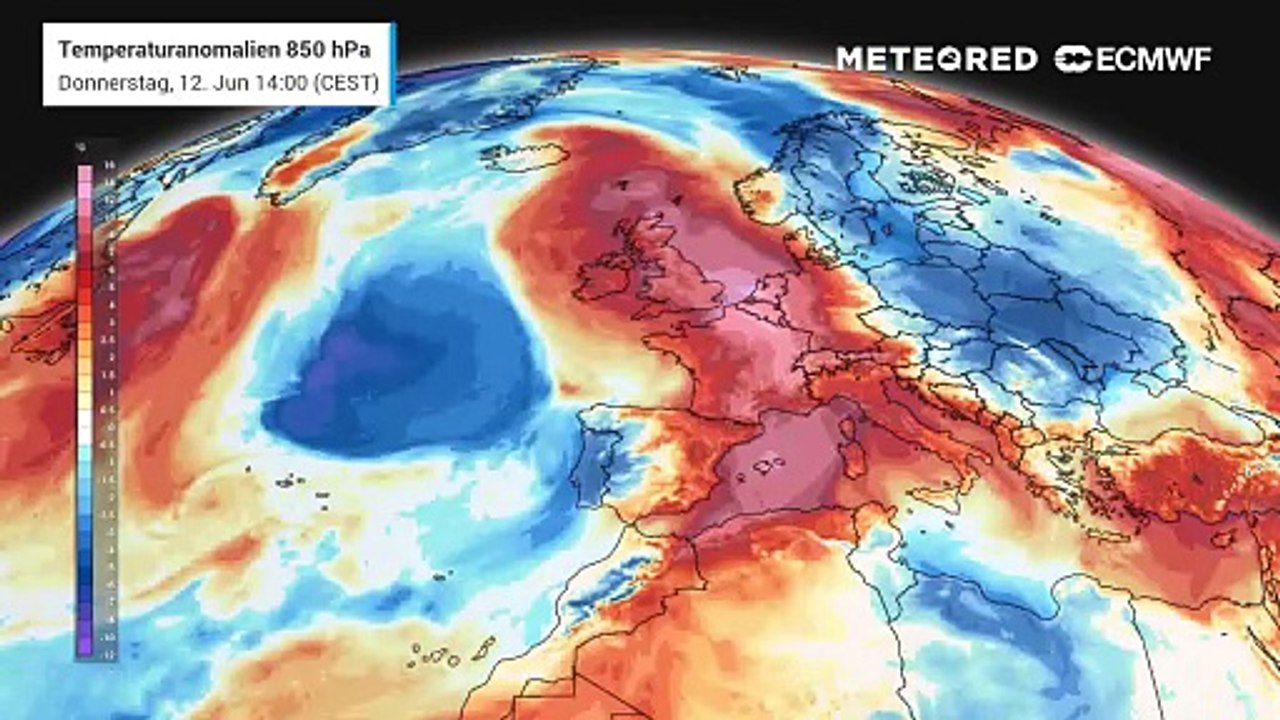 Heiße Luftmassen sind über Deutschland angekommen- daher ist es so heiß in den kommenden Tagen