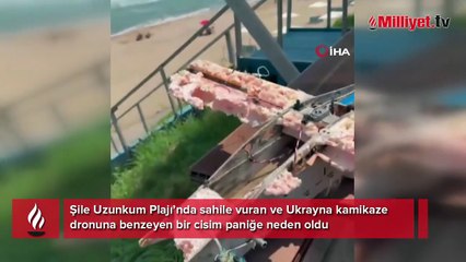Şile denizinde büyük panik! Kamikaze dronuna benzer cisim bulundu