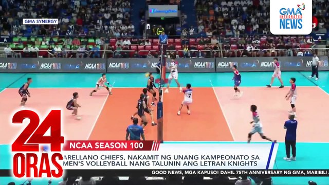 Benilde Lady Blazers, naka-4-peat championship sa Women's Vball nang talunin ang Letran Lady Knights | 24 Oras