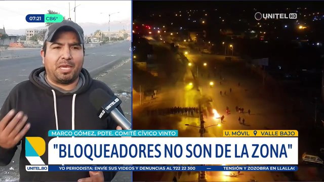 Tras enfrentamiento en Vinto, cívicos convocan a un Cabildo en rechazo a nuevos bloqueos