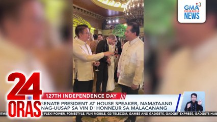 Senate President at House Speaker, namataang nag-uusap sa Vin D' Honneur sa Malacañang | 24 Oras