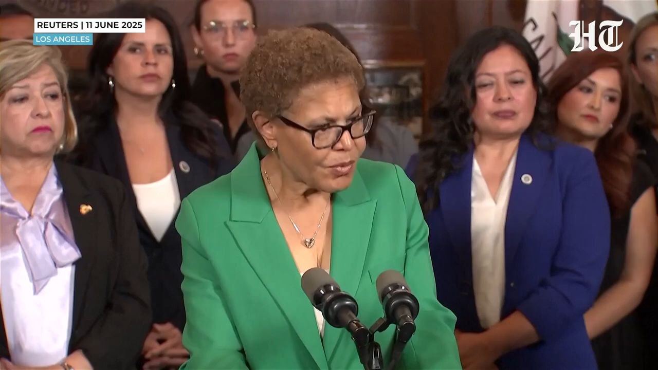 📽️Los Angeles Mayor Karen Bass slams US President Trump, accusing him of fueling anti-immigration protests.#LosAngeles #LosAngelesProtests #DonaldTrump