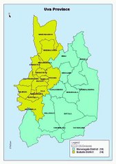 Map of Uva Province. Peta Provinsi Uva. Uva Province Map. ඌව පළාත් සිතියම. ஊவா மாகாண வரைபடம். Carte de la province d'Uva. Mapa da província de Uva. Mapa de la provincia de Uva. Kaart van de provincie Uva. Mappa della provincia di Uva. ウバ州の地図. 乌沃省地图
