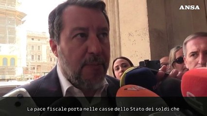 Salvini: "La pace fiscale permettera' il taglio dell'Irpef, vanno insieme"