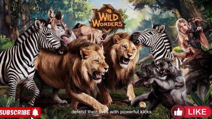 🔥 Lions vs Big Dogs vs Zebras vs Giraffes | Jungle Battle Caught on Camera! | Wild Women in the Wild 🐾