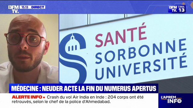 Fin du numerus apertus: C'est une première mesure pour pouvoir permettre la formation de plus de médecins , estime Bastien Bailleul, président du syndicat des internes en médecine générale