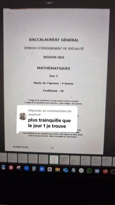 Analyse du Sujet Bac de Maths Asie Jour 2 2025 tombé le 12/06/25#bac #bac2025 #terminale #spemaths