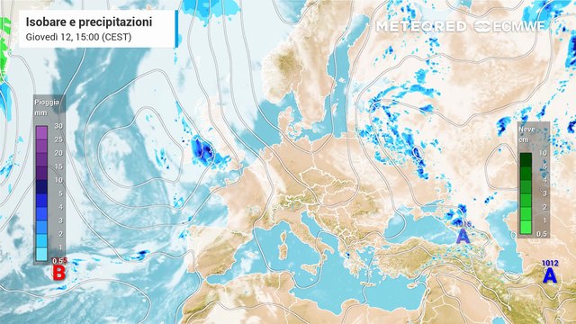 Pressione atmosferica e dinamiche in quota: cosa succede sull’Europa
