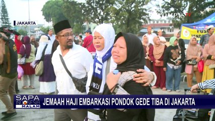Suasana Haru Jemaah Haji Asal Bekasi Tiba di Embarkasi Pondok Gede