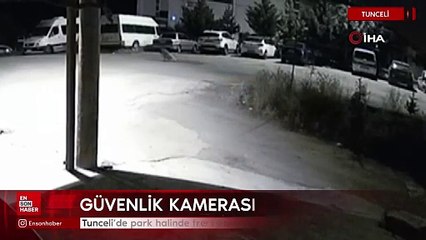 Tunceli'de park halinde freni patlayan kamyon, 5 araca zarar verdi
