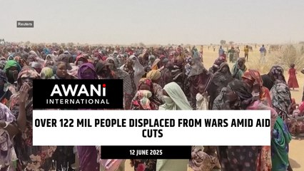 Over 122 mil people displaced from wars amid aid cuts
