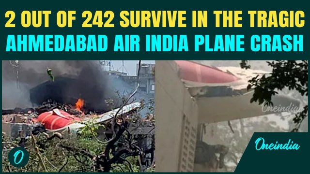 Ahmedabad Plane Crash Breaking: 2 Among the 242 Passengers Reportedly Survive in India Plane Crash