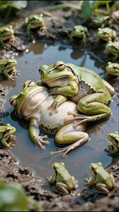 Ai frog sleeping