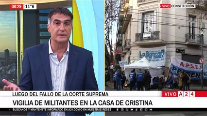 🔴 VIGILIA DE MILITANTES EN LA CASA DE CRISTINA KIRCHNER Y EL ENOJO DE ANTONIO LAJE