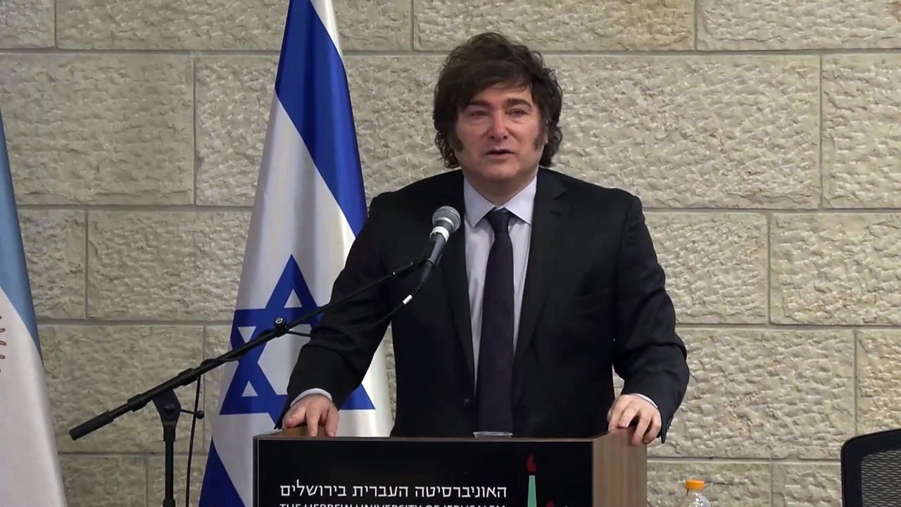 Milei afirma en Jerusalén que "la Justicia hizo justicia", tras la condena contra la expresidenta