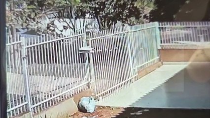 Câmera flagra colisão entre carro e moto no Bairro Floresta