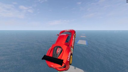 BeamNG.drive |محاكي الحوادث - تحدي القفز لاطول مسافة في البحر