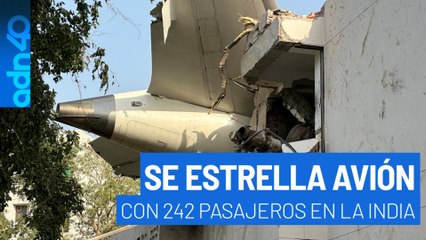 Se estrella avión en la India con 242 pasajeros a bordo