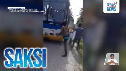 Babaeng ihahatid ang 2 anak para i-enroll sa paaralan, patay matapos masagasaan ng bus | Saksi