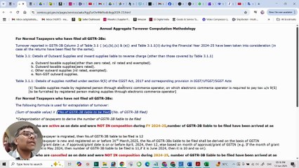 Annual Aggregate Turnover (AATO) Computation Methodology on GST Portal !!!