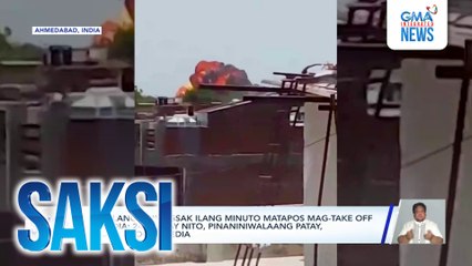 Eroplano, bumagsak ilang minuto matapos mag-take off sa India | Saksi