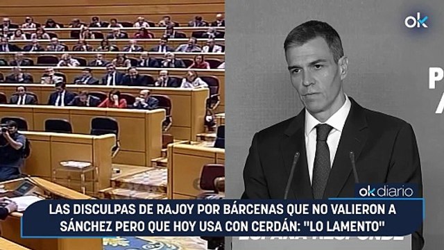 Las disculpas de Rajoy por Bárcenas que no valieron a Sánchez pero que hoy usa con Cerdán: Lo lamento