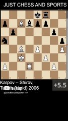 Anatoly Karpov defeats Shirov with a Rook checkmate (2006)