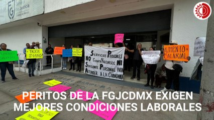 Peritos de la Fiscalía de la CDMX exigen mejores condiciones laborales