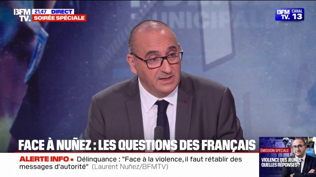 Violence des jeunes: À tous les niveaux, il faut réinstaller des messages d'autorité (...) il ne faut pas tout attendre de la police , affirme Laurent Nuñez, préfet de police de Paris