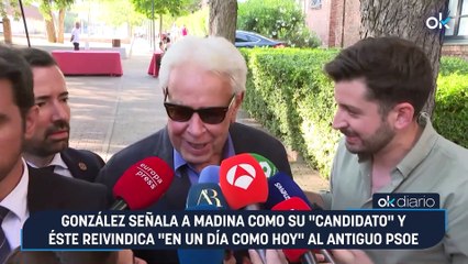 González señala a Madina como su "candidato" y éste reivindica "en un día como hoy" al antiguo PSOE