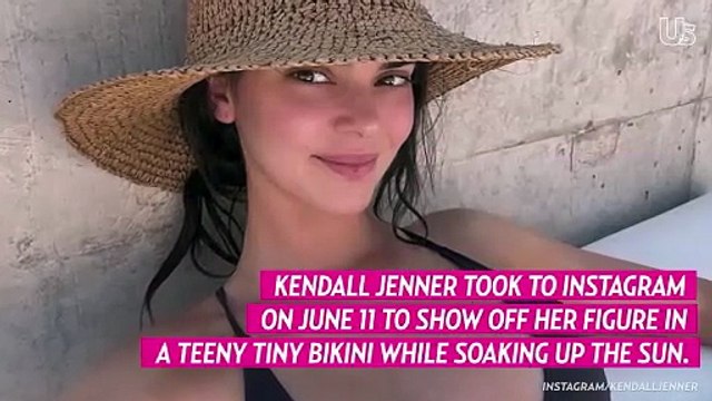Kendall Jenner Sizzles in a Bum-Baring Bikini While Flexing Her Abs