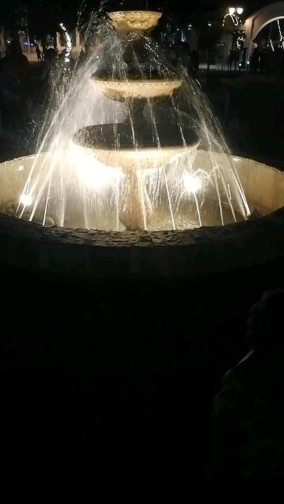 Baby went to see a Fountain, but insisting to take bath