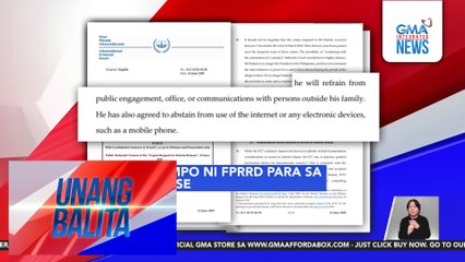 Kampo ni dating Pangulong Rodrigo Duterte, humiling ng interim release sa ICC | Unang Balita