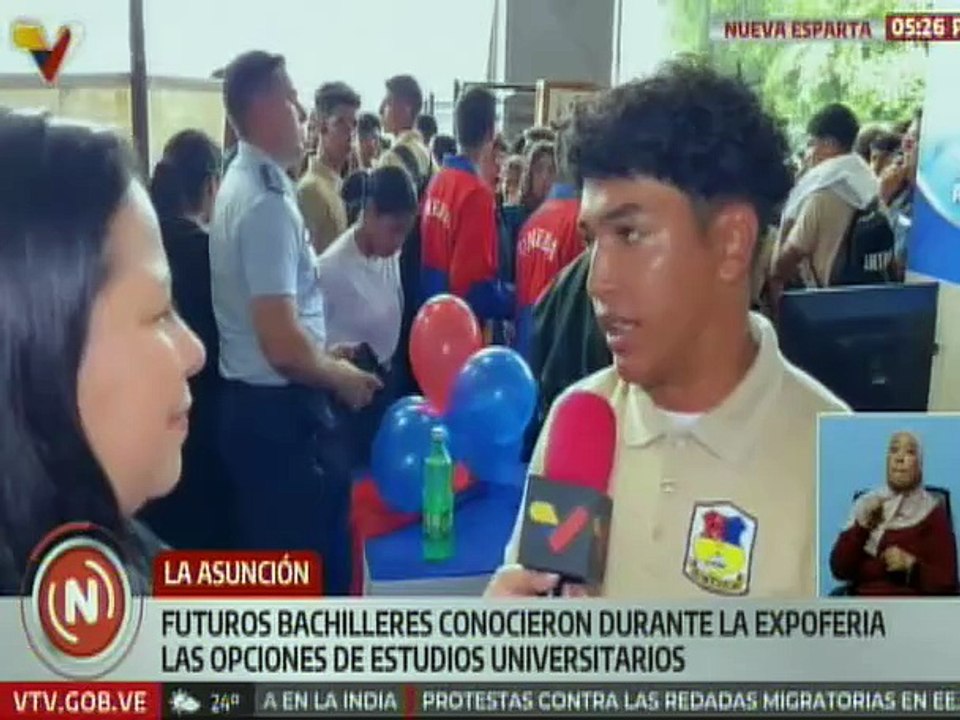 Estudiantes de bachillerato continúan disfrutando de la Expoferia de Oportunidades de Estudios 2025