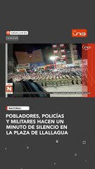 Pobladores, policías y militares en minuto de silencio