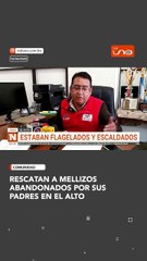 Rescatan a mellizos abandonados por sus padres