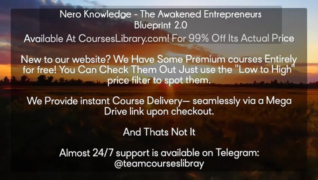 (courseslibrary.com)Nero Knowledge - The Awakened Entrepreneurs Blueprint 2.0