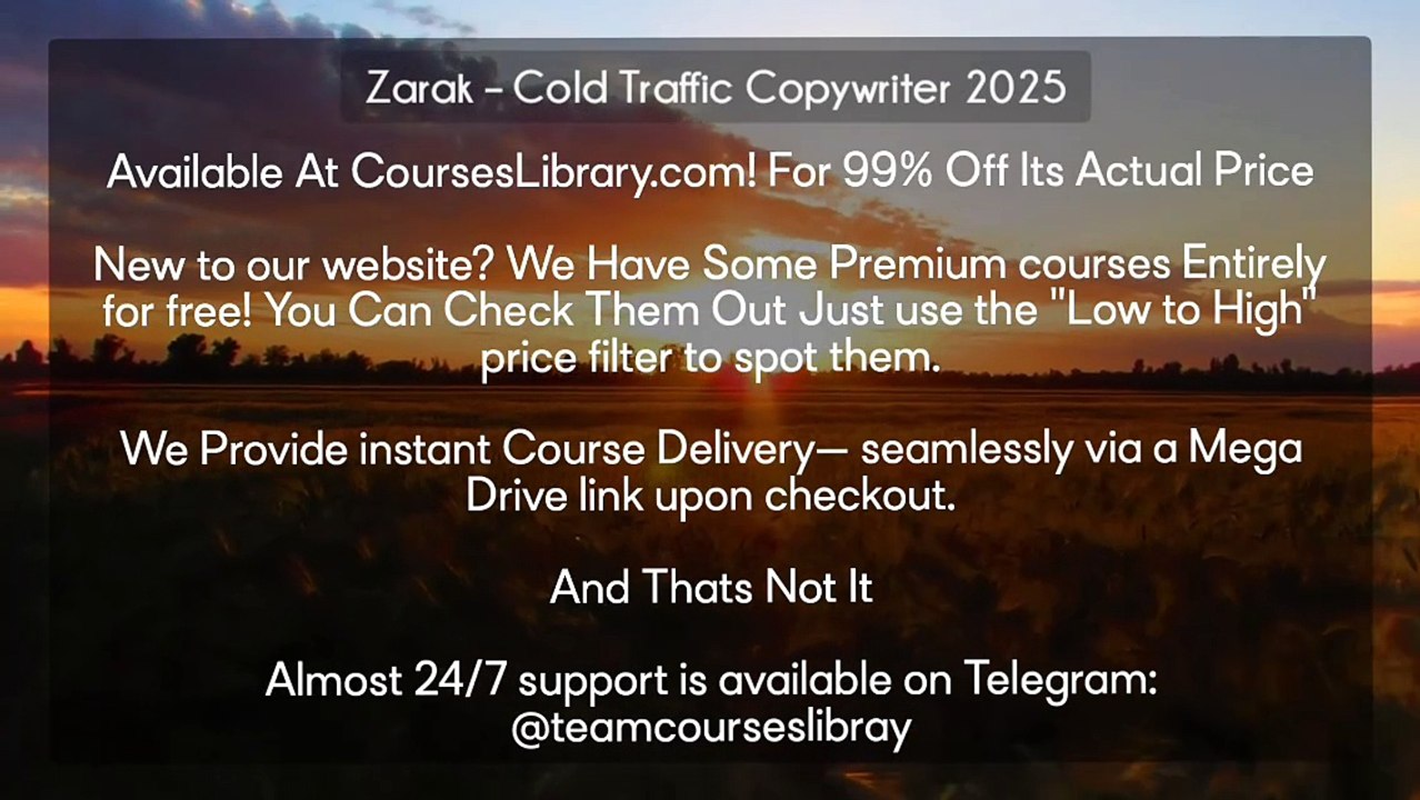 (courseslibrary.com)Zarak – Cold Traffic Copywriter 2025