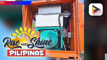 Trailer truck na may dalang generator set mula sa Santa Rosa, Laguna, dumating na sa Siquijor