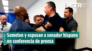 Someten y esposan a senador hispano en conferencia de prensa