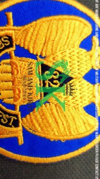 32nd Degree Scottish Rite Round Masonic Auto Emblem, Machine Embroidery Security Badges