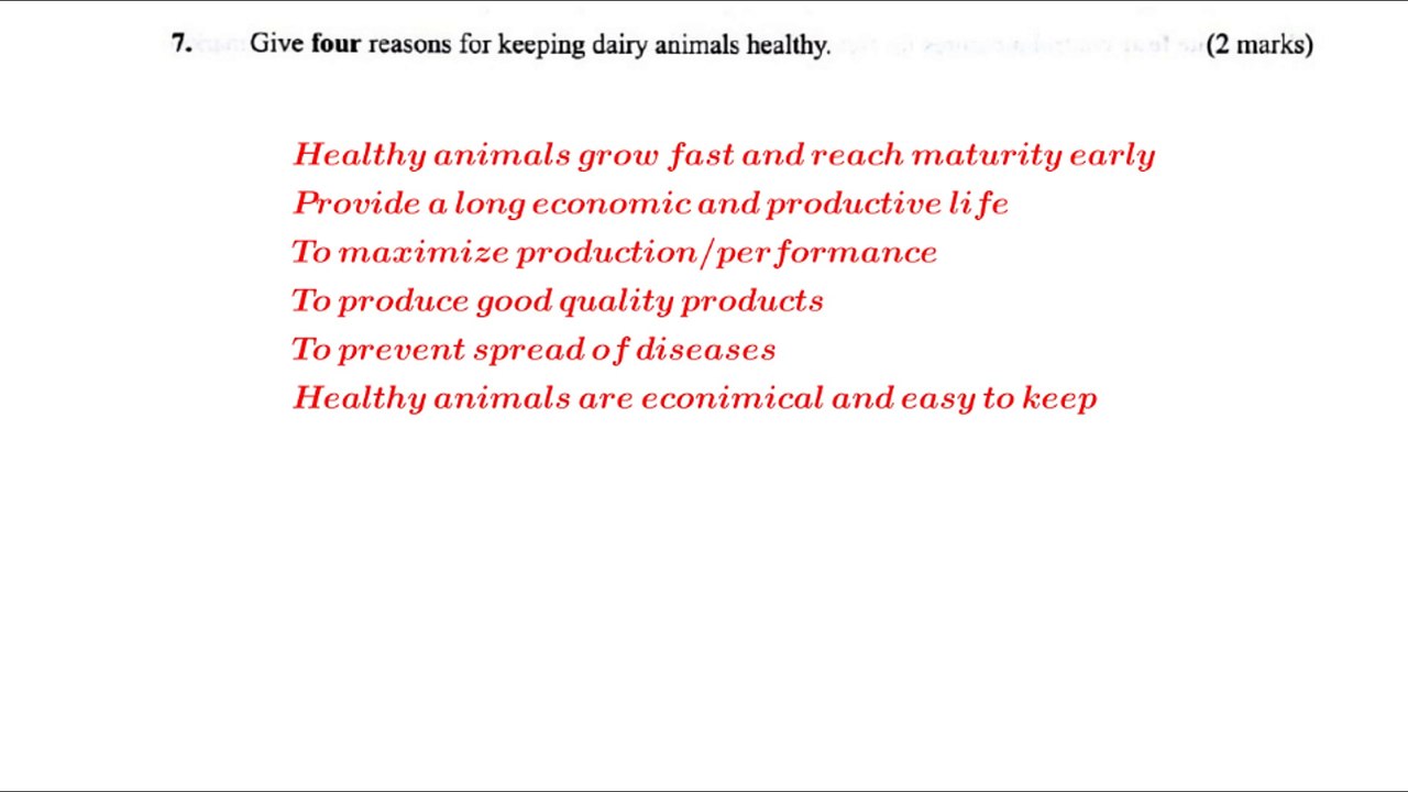 KCSE 2017 paper 2 #Agriculture questions and answers #livestock production #farm equipment