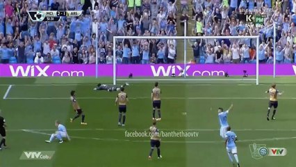Manchester City 2-2 Arsenal - Goals and Highlights (8/5/2016) | K+PM HD