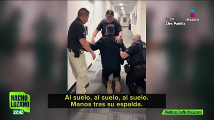 Agentes federales de EUA llegaron con rifles para detener a un migrante